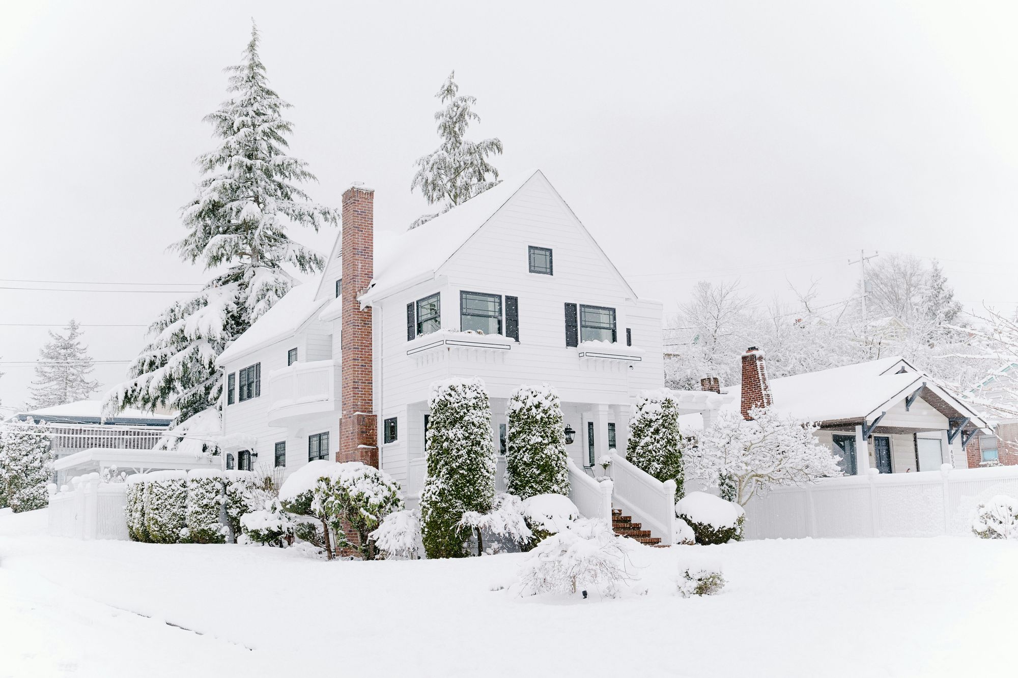 A house in deep snow